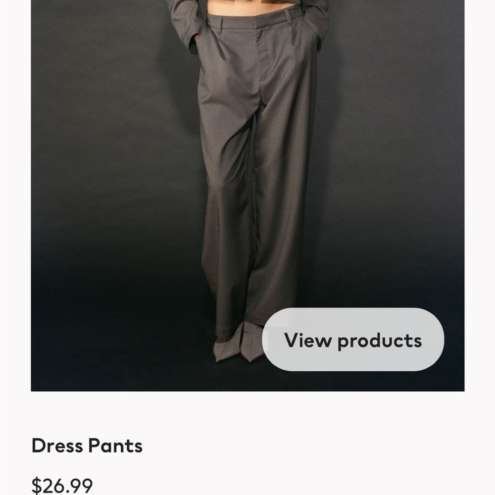 NWOT H&M Grey Dress Pants Size Small